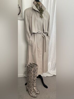 Luba Paris Funnel Neck Trench Coat Vintage 80’s Size 12
